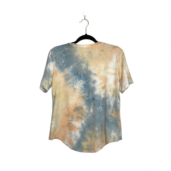 ZYIA Hendrix Dusk Go To Pocket Blue & Orange Tie-dye V-neck Tee Small Women’s - Picture 6 of 11